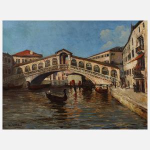 W. Karbin, Rialtobrücke in Venedig