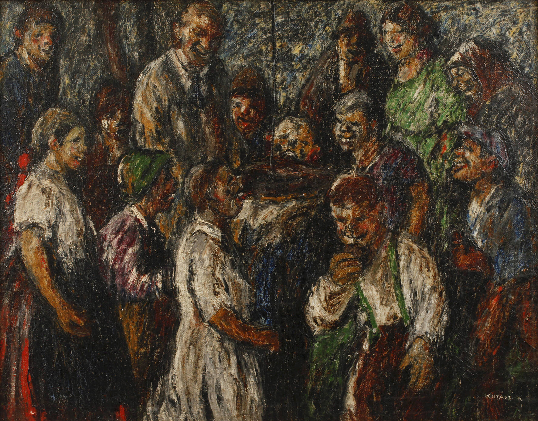 Karoly Kotasz, Gesellschaft am Brunnen