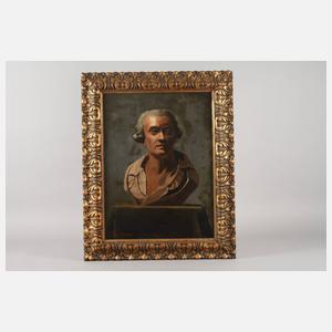 Jac. Leroux, Stillleben mit Portraitbüste