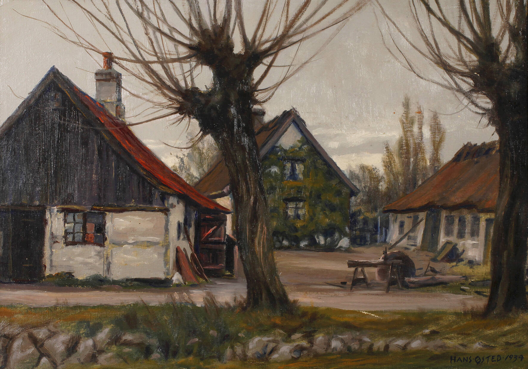 Hans Østed, Auf dem Bauernhof