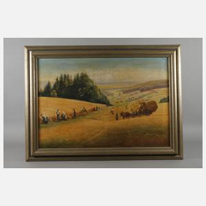 Alois Reichl, attr., Schnitter bei der Getreideernte