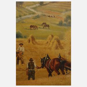 Alois Reichl, attr., Schnitter bei der Getreideernte