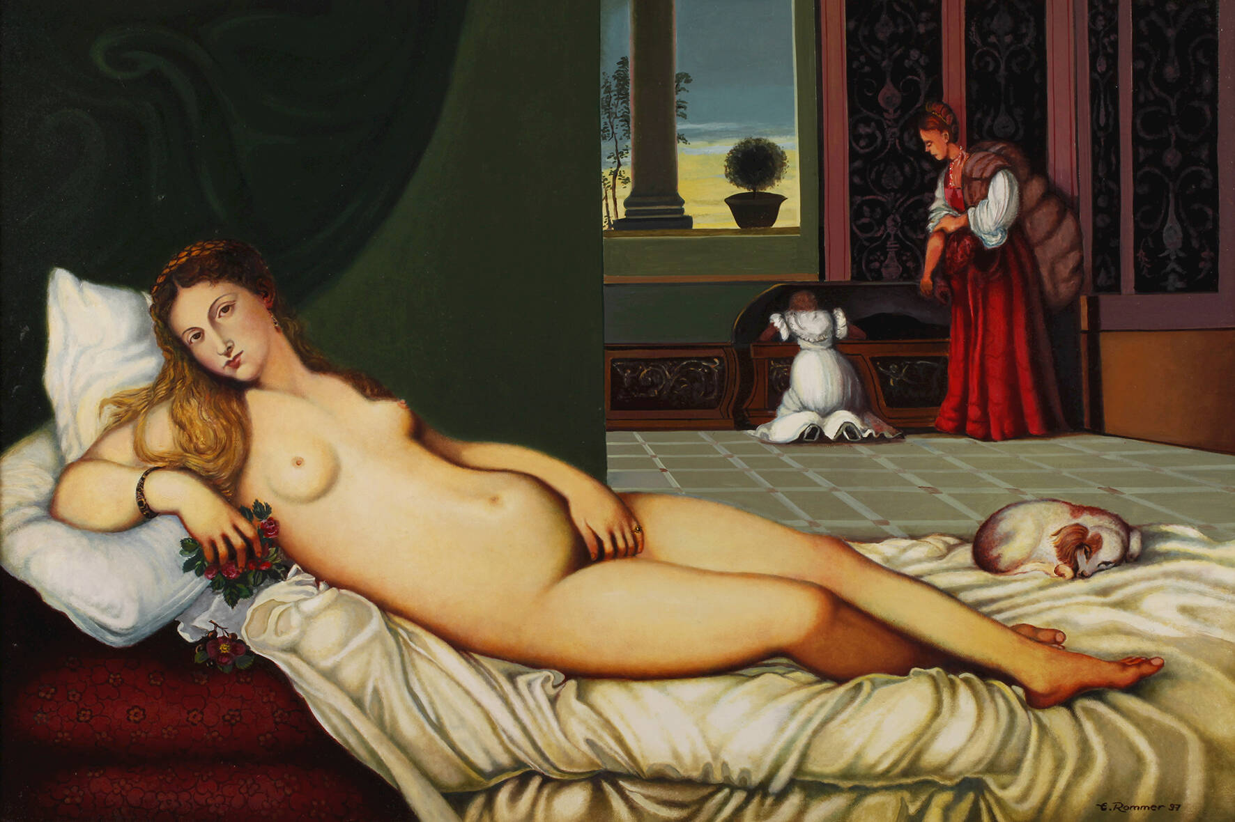 E. Rommer, Ruhende Venus nach Tizian