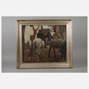 Adolf Thomann, Bauer mit Pferden