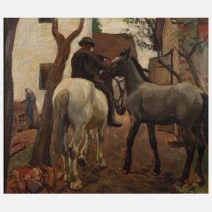 Adolf Thomann, Bauer mit Pferden