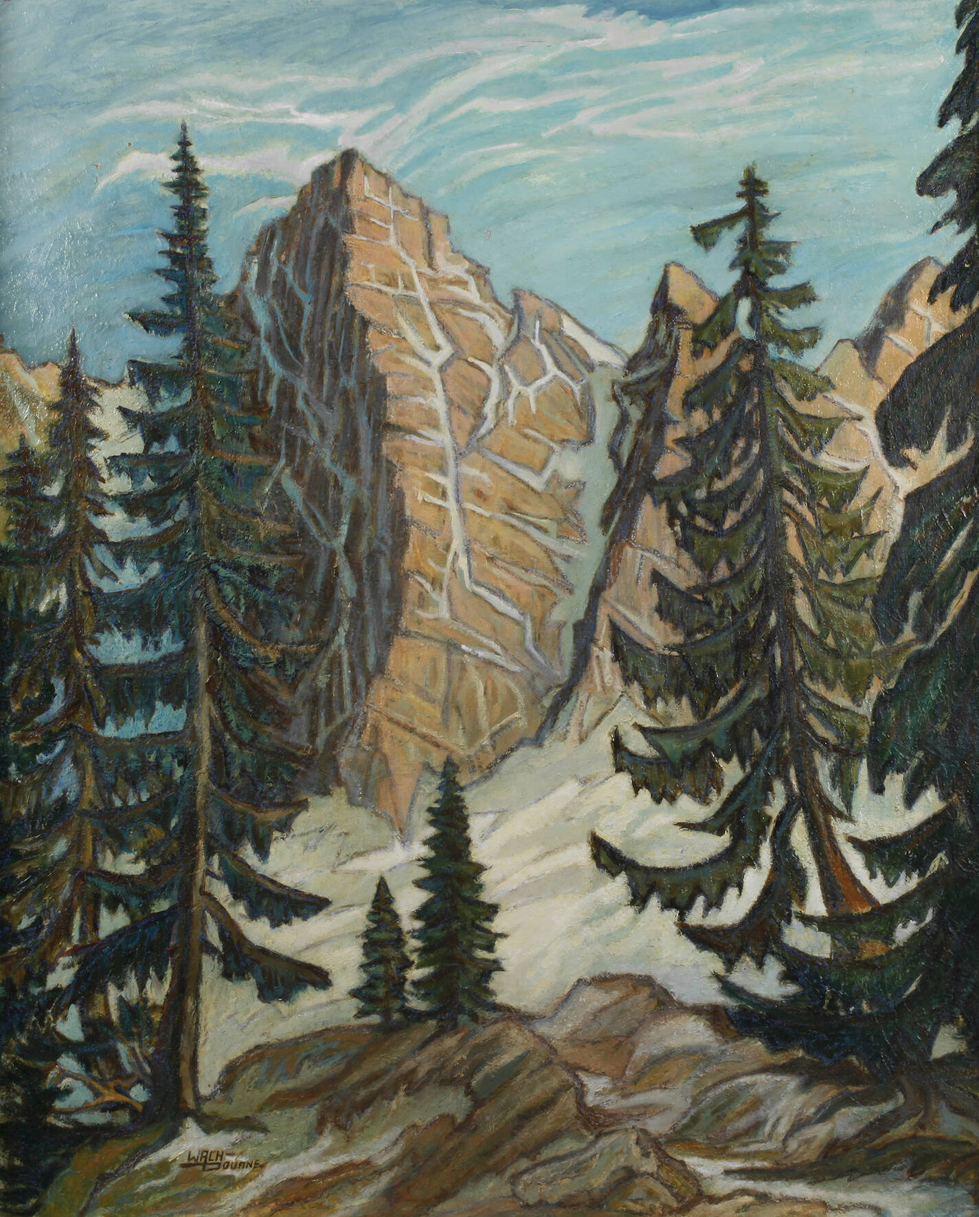 Maximilian Wach-Douane, Gebirgslandschaft