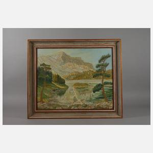 Maximilian Wach-Douane, See in Gebirgslandschaft