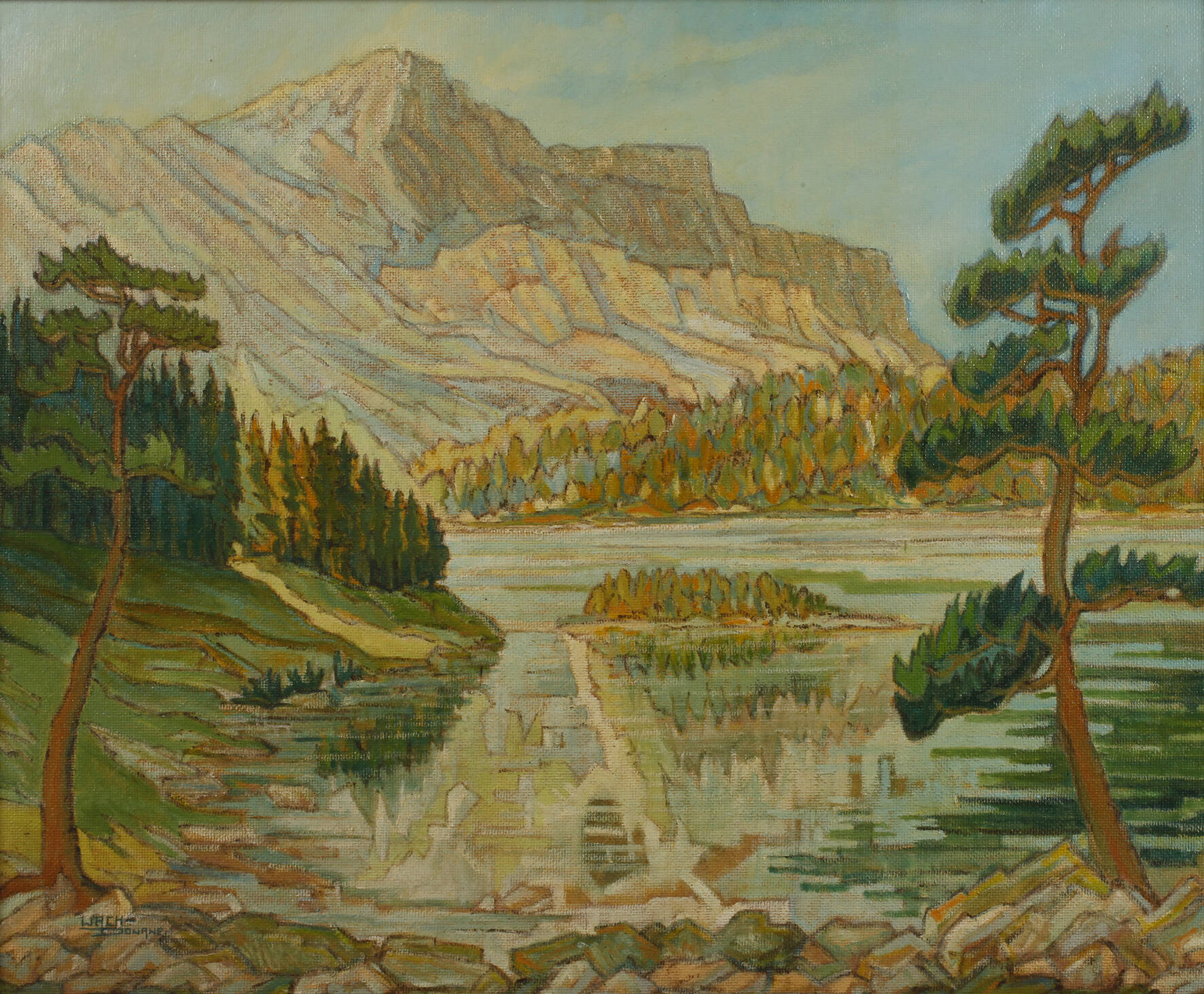 Maximilian Wach-Douane, See in Gebirgslandschaft