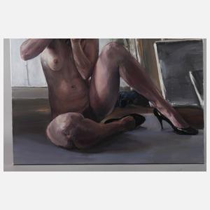 Corinna Weiner, Selbstbildnis als Akt mit Fotoapparat