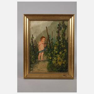 Winter, Putto im Weinberg