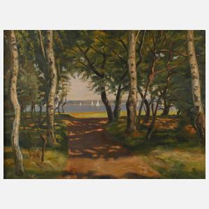 Hugo Wolff-Maage, "Müggelsee mit Booten"