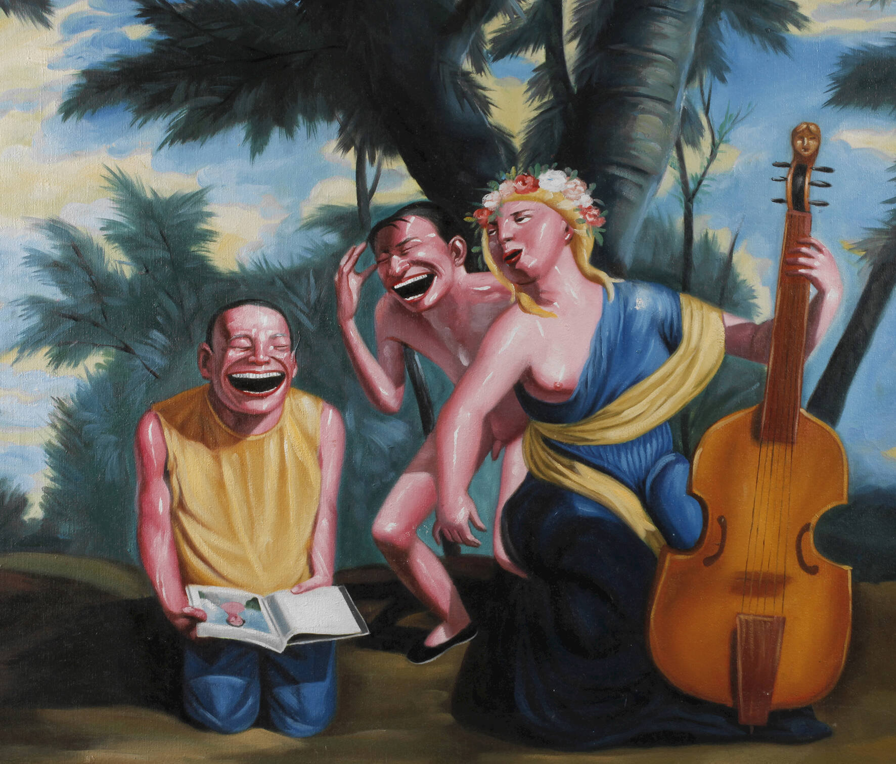 Lachende Gesellschaft