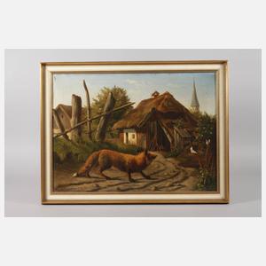 Sich anschleichender Fuchs