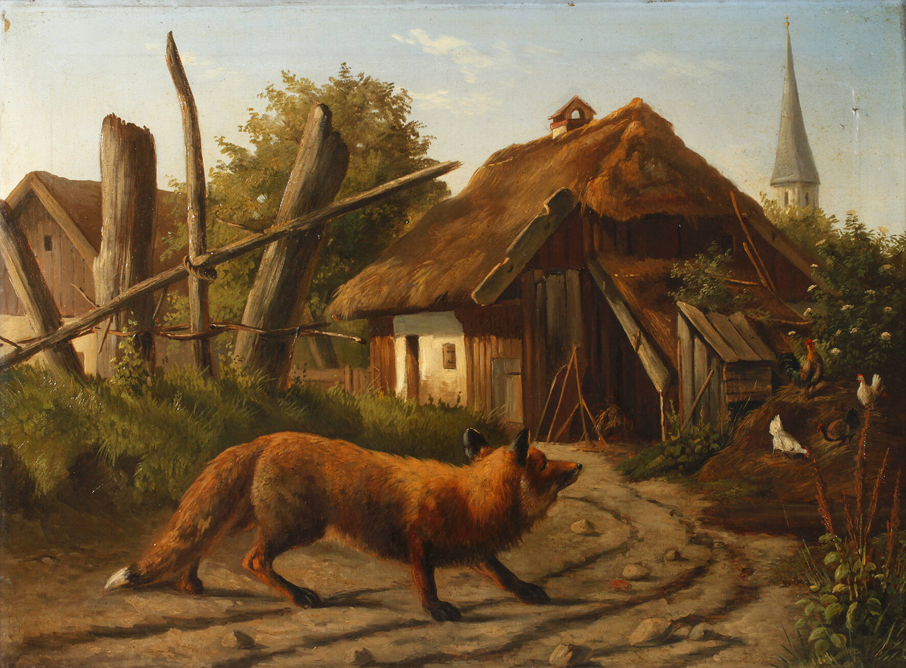 Sich anschleichender Fuchs