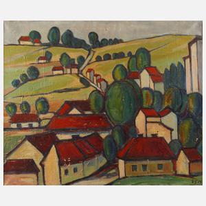 Landschaft mit Häusern