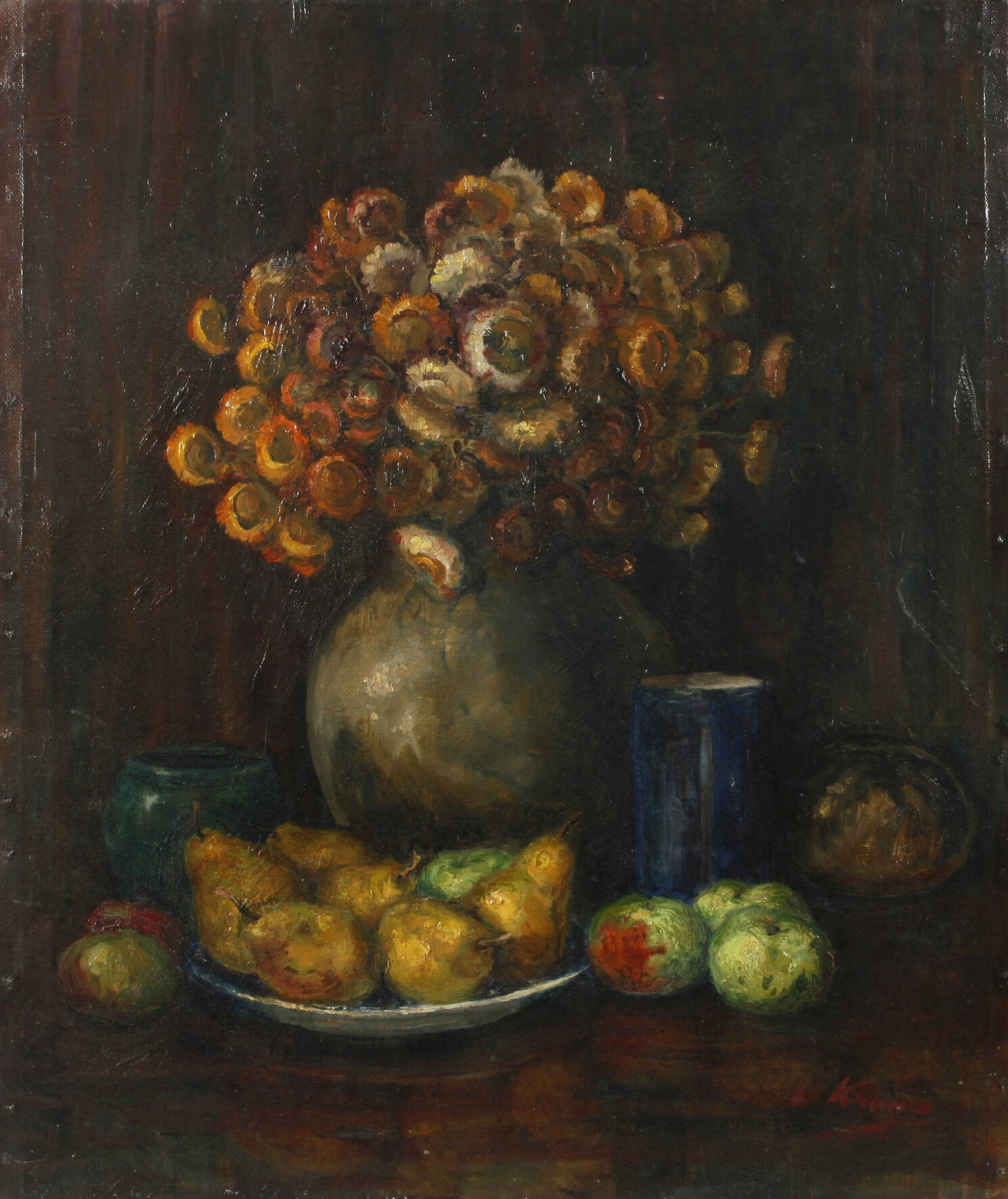 Strohblumenstillleben