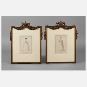 Paar klassizistische Goldstuckrahmen