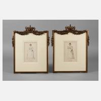 Paar klassizistische Goldstuckrahmen111
