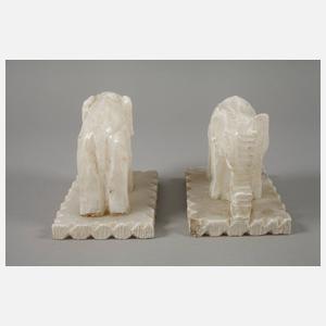 Paar figürliche Buchstützen