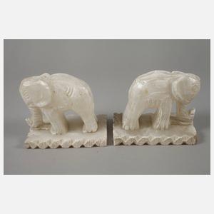 Paar figürliche Buchstützen