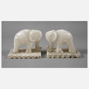 Paar figürliche Buchstützen