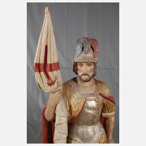 Geschnitzte Heiligenfigur St. Florian