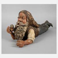 Großer liegender Gartenzwerg111