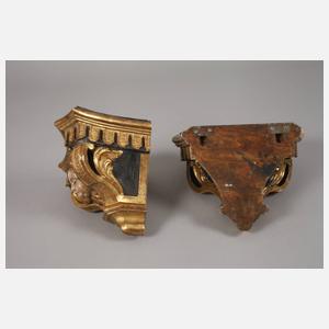 Paar barocke Wandkonsolen