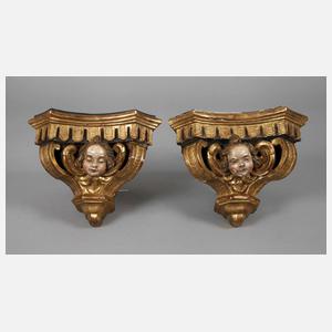 Paar barocke Wandkonsolen