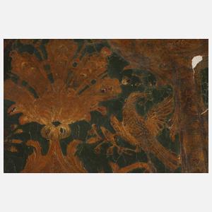 Fragment einer barocken Ledertapete