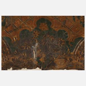 Fragment einer barocken Ledertapete