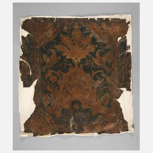 Fragment einer barocken Ledertapete