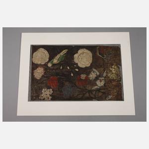 Fragment einer barocken Ledertapete