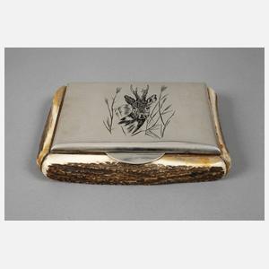 Jagdliches Zigarettenetui