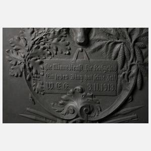 Jagdliche Wandplatte Gusseisen