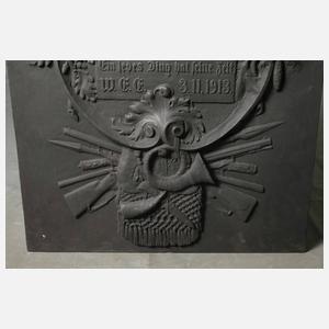 Jagdliche Wandplatte Gusseisen