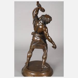 Tischlampe trunkener Bacchus mit Schlange