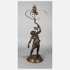 Tischlampe trunkener Bacchus mit Schlange