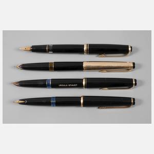 Vier Füllfederhalter Mont Blanc