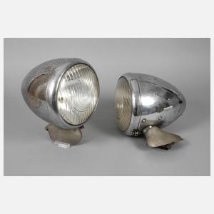 Paar Autoscheinwerfer