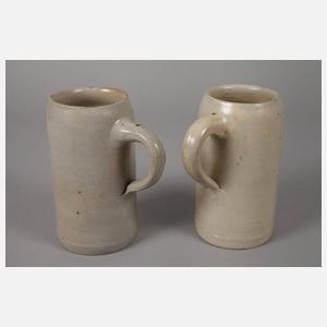 Zwei Bierkrüge Aktienbrauverein Plauen