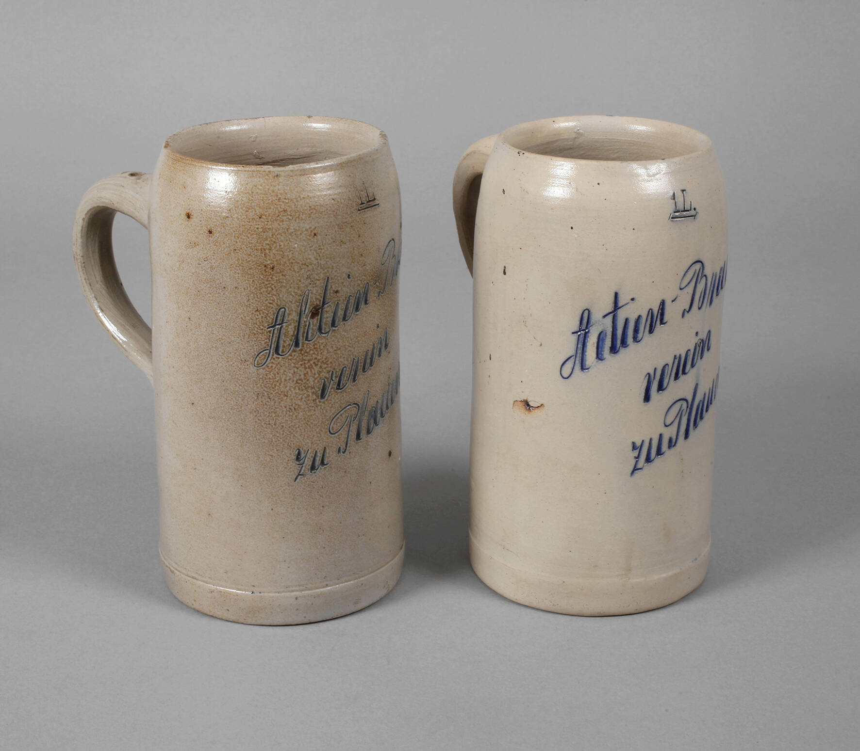 Zwei Bierkrüge Aktienbrauverein Plauen