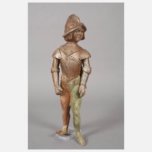 Zwei Werbefiguren als Ritter