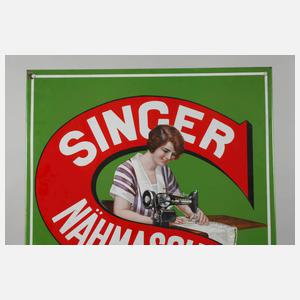 Emailleschild Singer