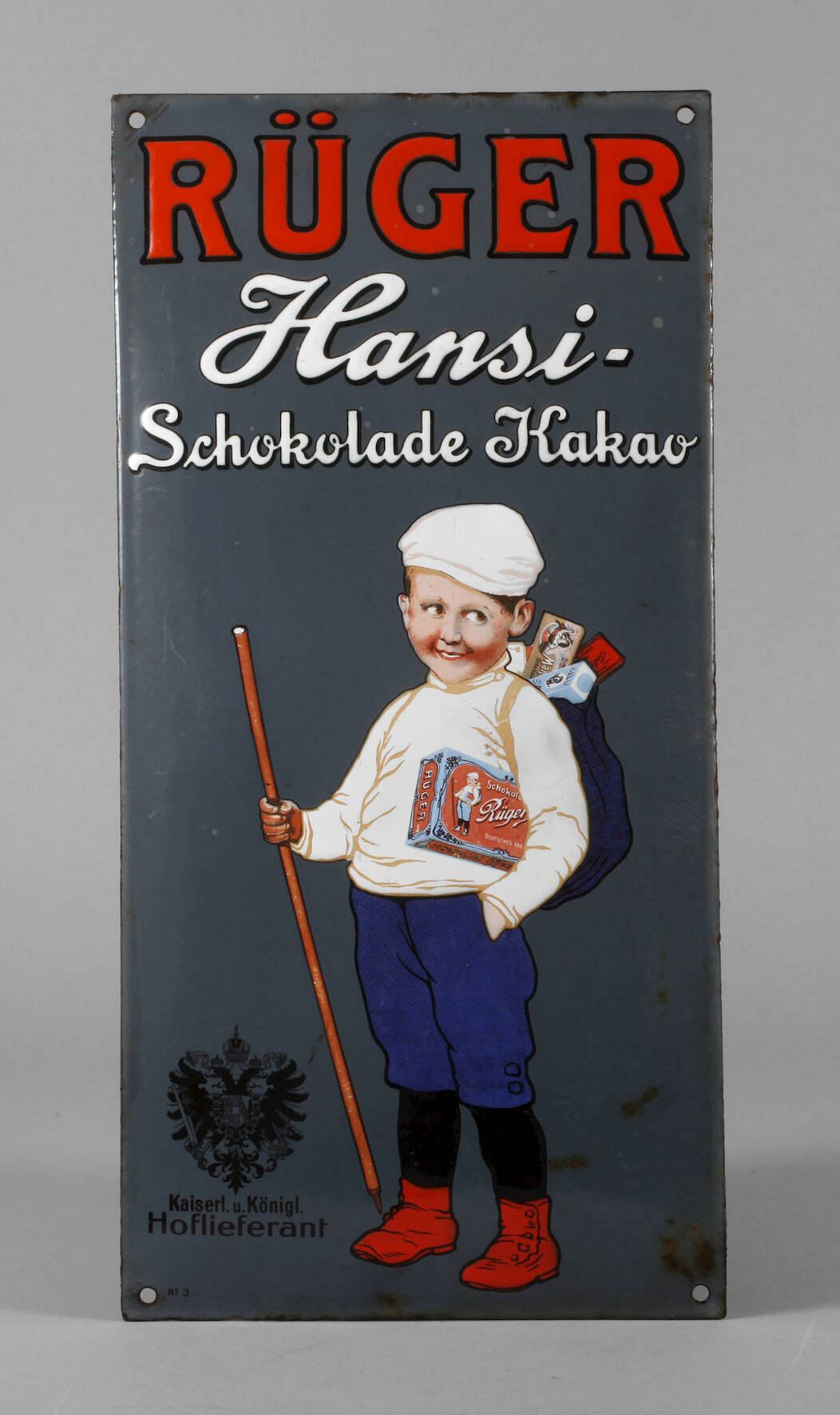 Emailleschild Rüger