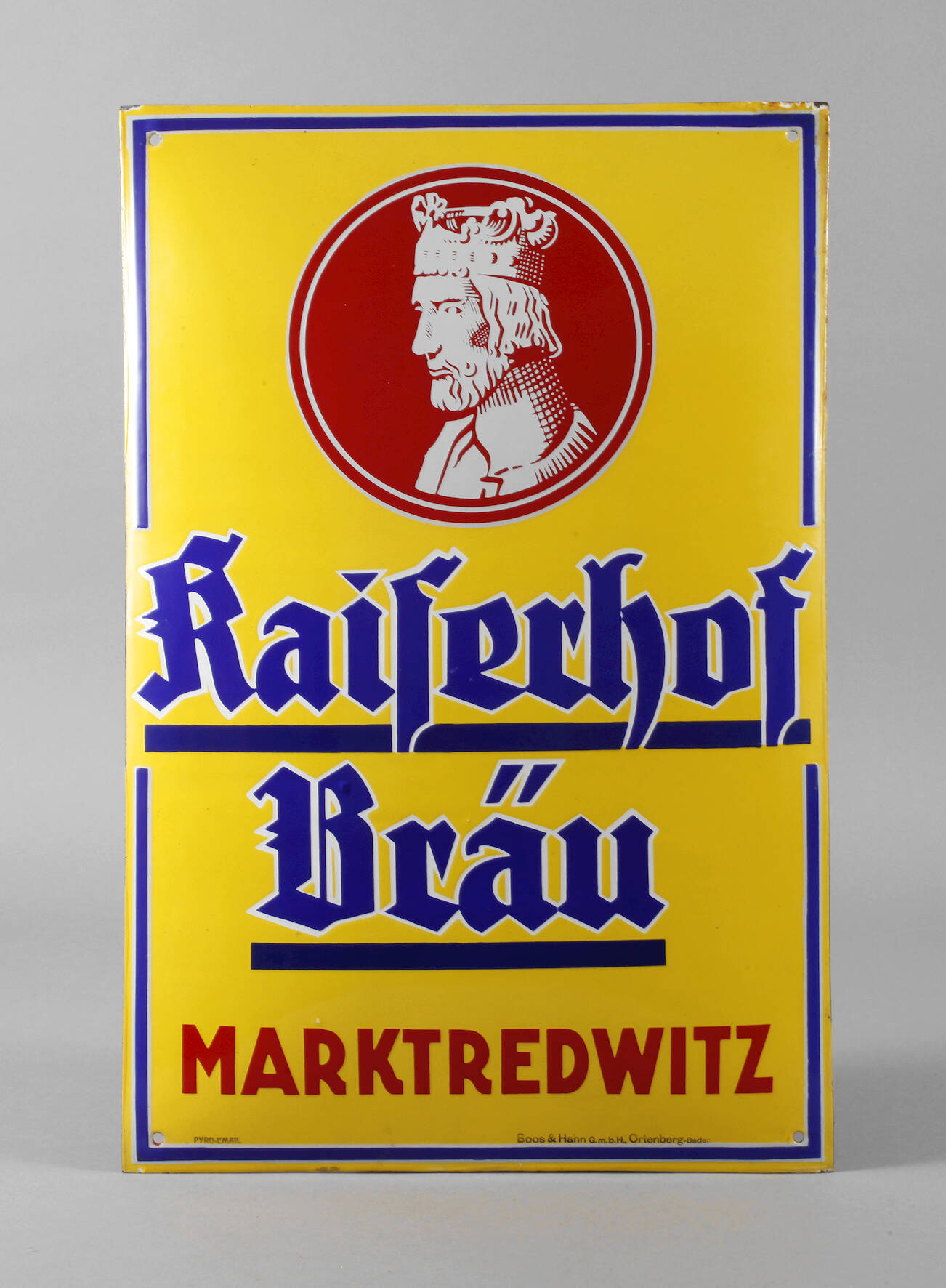 Emailleschild Kaiserhof Bräu