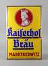 Emailleschild Kaiserhof Bräu