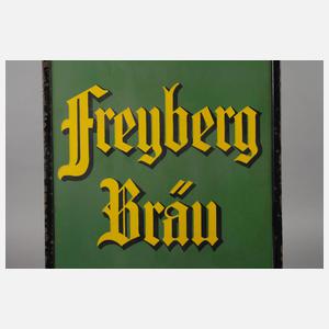 Emailleschild Freyberg Bräu