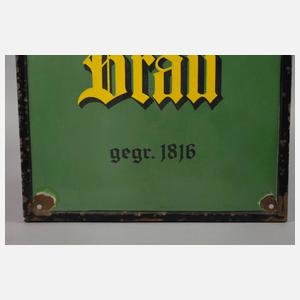 Emailleschild Freyberg Bräu