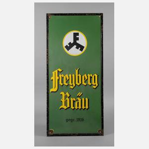 Emailleschild Freyberg Bräu